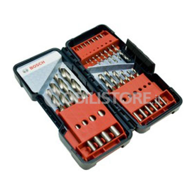 Set 18 punte per metallo in Toughbox Bosch HSS-G DIN 338