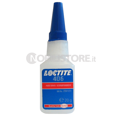 Adesivo Loctite 406 cianoacrilico specifico per gomme e plastiche