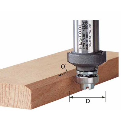 Fresa HM Festool per rifilare a smusso attacco cilindrico per Festool OFK 500