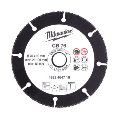 Disco diamantato al carburo Milwaukee 76 mm