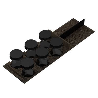 Inserto portaspezie tappo nero per portaposate V1