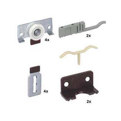 Guarnitura completa Slide Line 56 per 2 ante legno peso max 40 kg