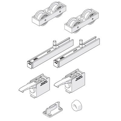 Guarnitura HAWA-Junior 80/B NEW per una porta scorrevole fino a 80 kg