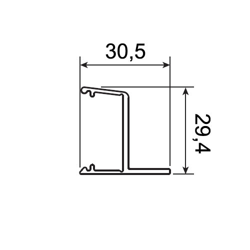 Profilo controsoffitto binario Koblenz 0500