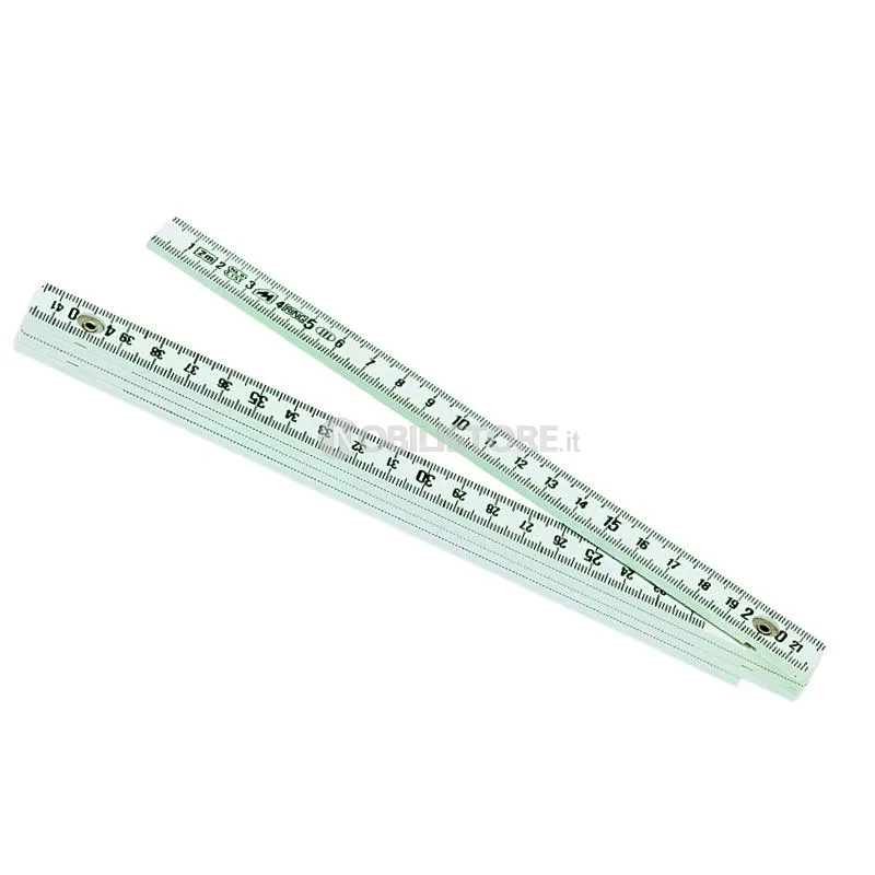 Metro pieghevole in fibra di vetro bianco