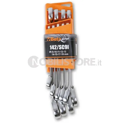 Set 9 chiavi combinate a cricchetto Beta 142/SC9I