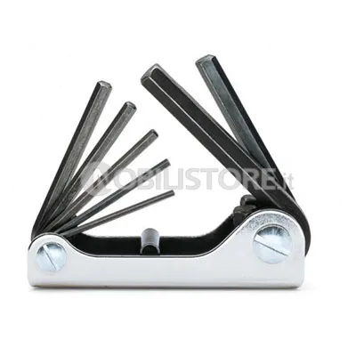 Set 7 chiavi maschio esagonale piegate Beta 96N/G7 96N/G7A brunite, tascabile