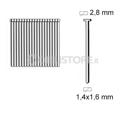 Chiodini piccola testa 1,4x1,6 mm Bostitch TIP Brad