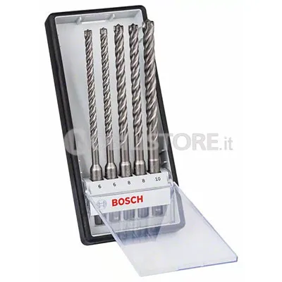 Set 5 punte Bosch Robust Line SDS plus-7X per muro