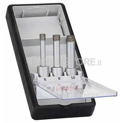 Set 3 punte Bosch Easy Dry diamantate per ceramica