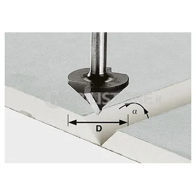Fresa per cartongesso Festool HW S8 D12,5/45°
