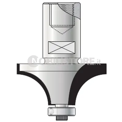 FRESA HM A RAGGIO CONVESSO a due taglienti attacco M12x1 con cuscinetto