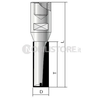 FRESA HM PER CAVE a due taglienti attacco M12x1
