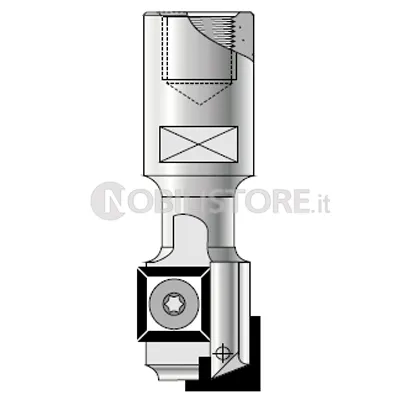 FRESA HM PER CAVE A COLTELLI INTERCAMBIABILI a due taglienti attacco M12x1