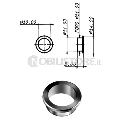 Ghiera per cilindro Ø 10 mm