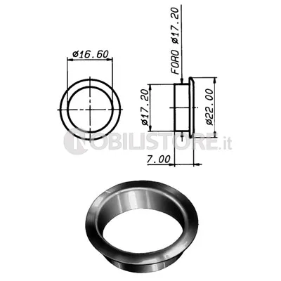 Ghiera per cilindro Ø 16.5 mm