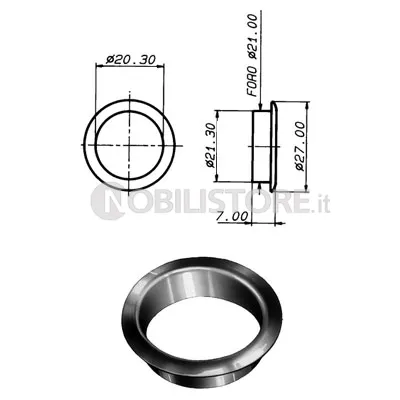 Ghiera per cilindro Ø 20 mm