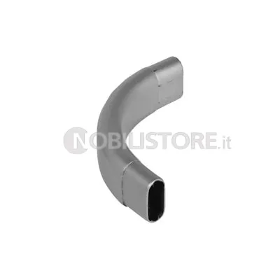 Tubo ferro ovale 30X15 mm curvato a 90°