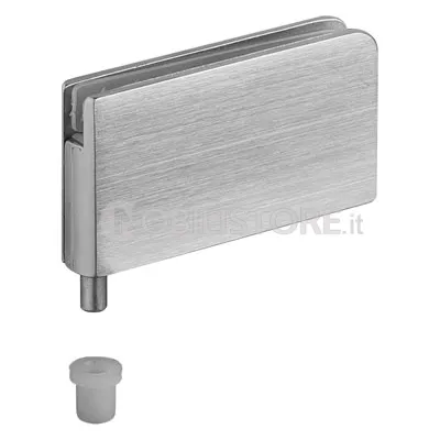 Coppia cerniere a perno CF0305P/B per ante in vetro a filo spessore 6 mm