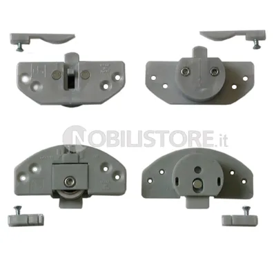 Guarnitura completa Scorribase Medio per 1 anta legno peso max 30 kg