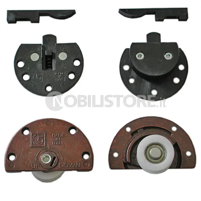 Guarnitura Scorribase Standard per anta legno peso max 40 kg