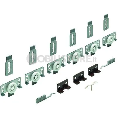 Guarnitura completa Slide Line 56 per 3 ante legno peso max 40 kg