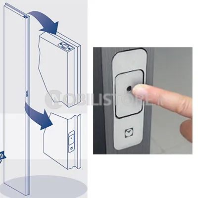 Sblocco magnetico per porta a doppio battente Push&Go Evo