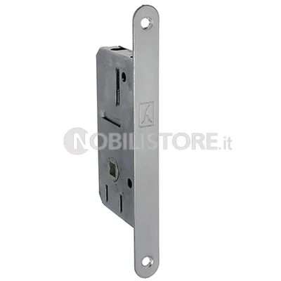 Serratura Bonaiti 611 ad un punto di chiusura per bagno quadro 8 mm