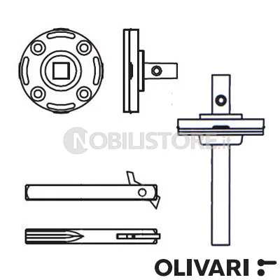 Sistemi di fissaggio Olivari per maniglie e pomoli