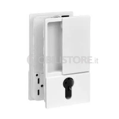 Kit maniglia Wave con foro cilindro, porta battente