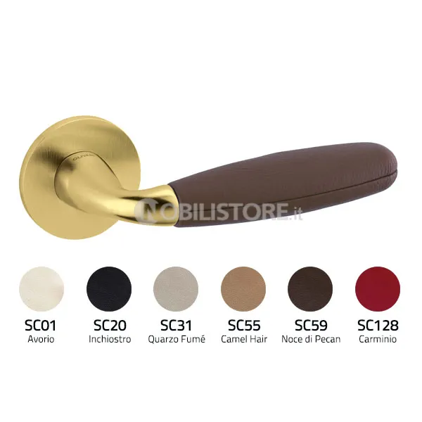 TV SuperOro satinato / Pelle/SuperGold satin+leather