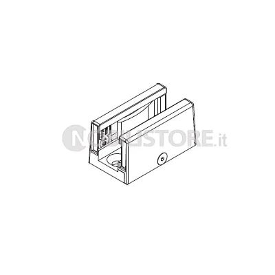 Guida a pavimento per cristallo da 8 a 12,7 mm