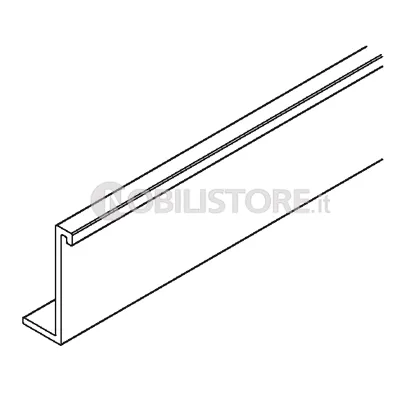 Profilo di connessione controsoffitto-binario HAWA-Puro 100-150 in alluminio