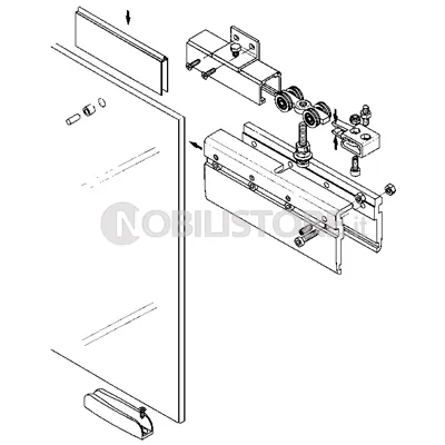 Guarnitura porta vetro Koblenz 1700 80/120 kg