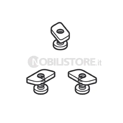 Set di montaggio per fissaggio del binario al profilo angolare HAWA-Junior 40