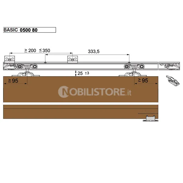 Guarnitura porta Koblenz 0500 80/120 kg