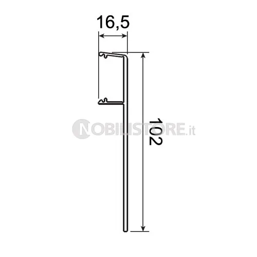 Veletta copertura binario Koblenz 0500, 102 mm