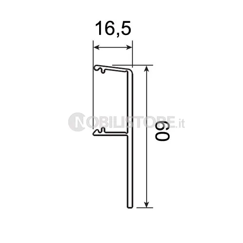 Veletta copertura binario Koblenz 0500, 60 mm