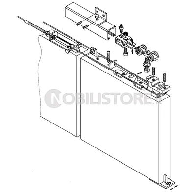 Guarnitura 2 porte Koblenz 0550 80/120 kg, apertura simultanea