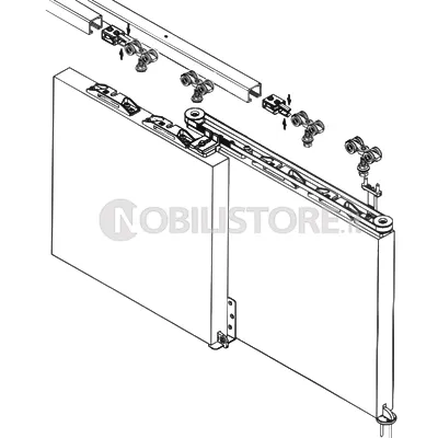 Guarnitura 2 porte Koblenz 0560 80/120 kg, apertura parallela