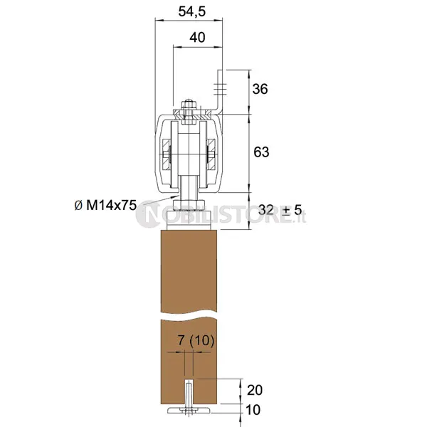 Guarnitura porta Koblenz 0830 250 kg