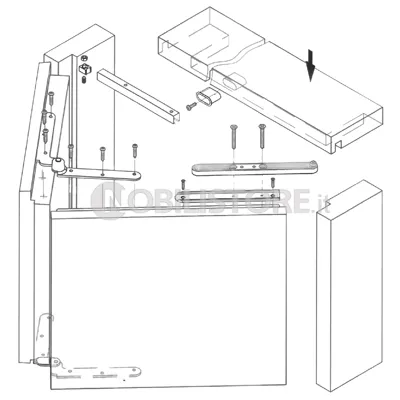Guarnitura Koblenz 0260 per una porta pieghevole a libro a battente portata 50 kg ambidestra