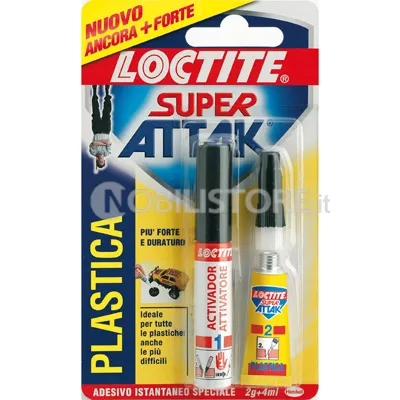 Adesivo istantaneo Super Attak Plastica