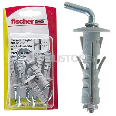 Tassello Fischer SB 9 8K gancio corto