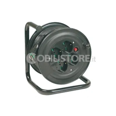 Avvolgicavo ONDA H05VV-F 3G1,5 - 4 prese 2P+T 16A bipasso/standard tedesco + disgiuntore