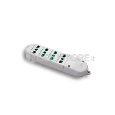 Multipresa a 4 uscite 2P+T 16A bipasso - senza cavo