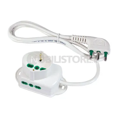 Multipresa TRIAX a 1 uscite in testa + 2 prese laterali