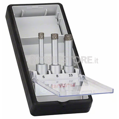 Set 3 punte Bosch Easy Dry diamantate per ceramica