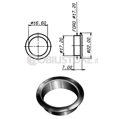 Ghiera per cilindro &Oslash; 16.5 mm