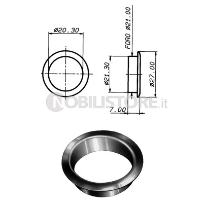 Ghiera per cilindro &Oslash; 20 mm